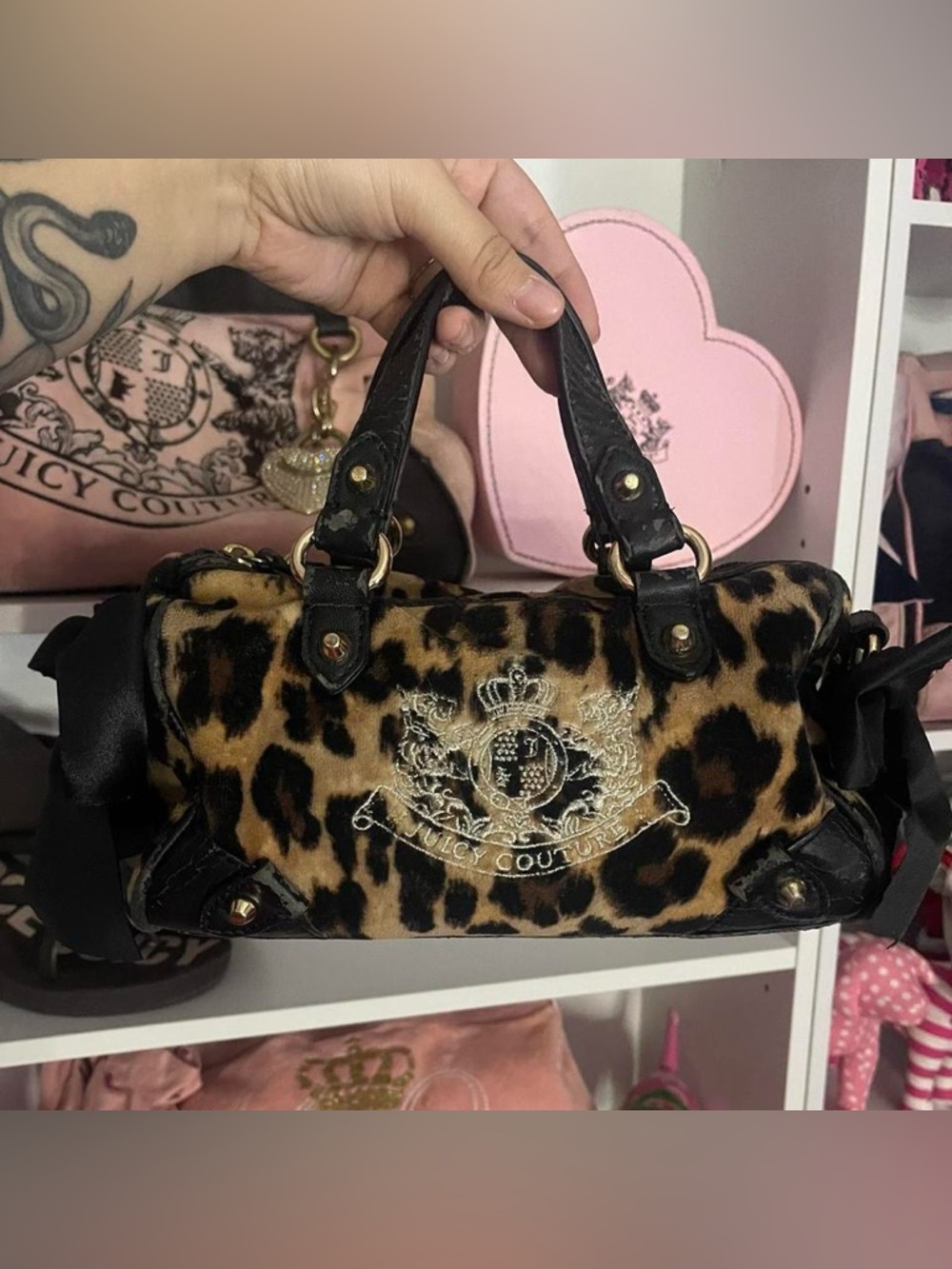 Juicy Couture Mini Leopard Print Satchel